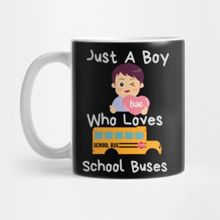 Just A Boy Who Loves School Buses anime Mug